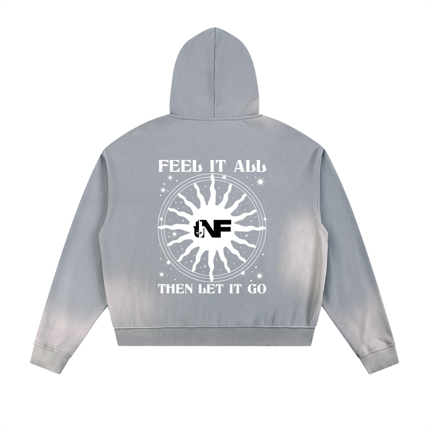 Sun Fade Angel Numbers Zip Hoodie