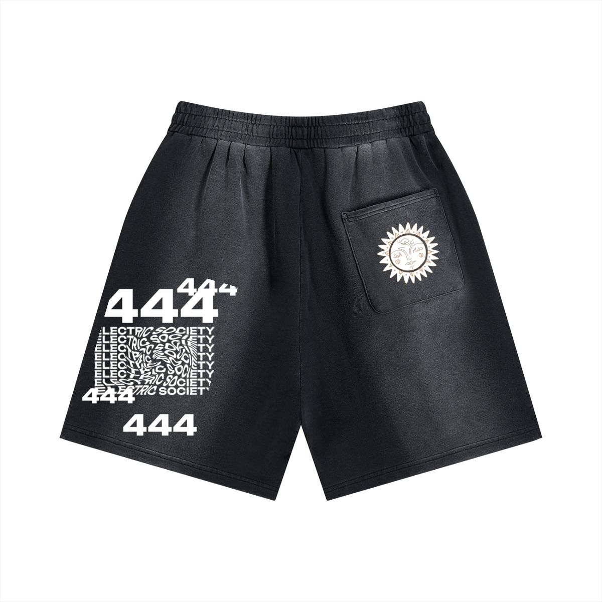 Angel Frequency Unisex Distressed Shorts