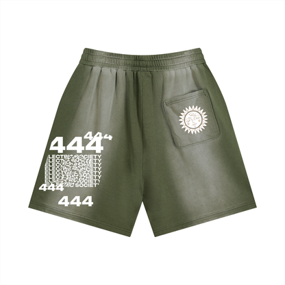 Angel Frequency Unisex Distressed Shorts
