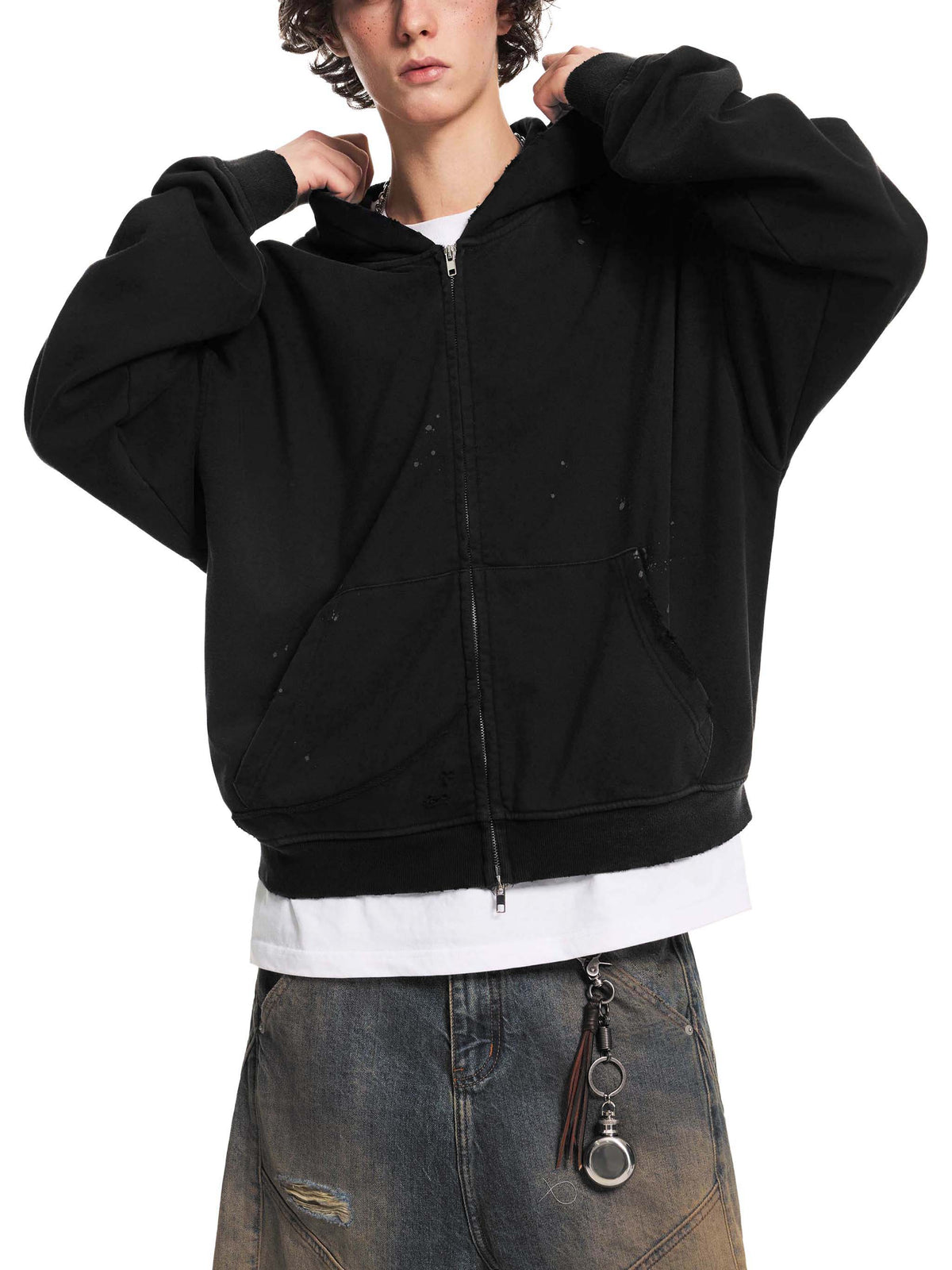 Sun Fade Angel Numbers Zip Hoodie